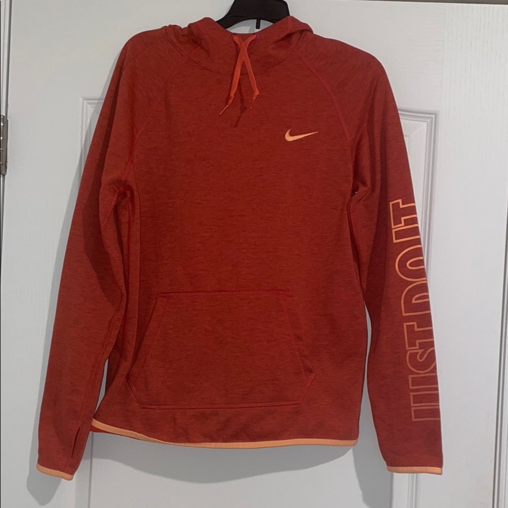 Nike Burnt Orange Hoodie with Swoosh